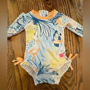 EUC Ruffle Butts Baby Girl Swimsuit - 0-3 months